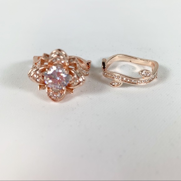 Rose Gold Tone Ring Set Size 9 NWOT - Picture 2 of 3